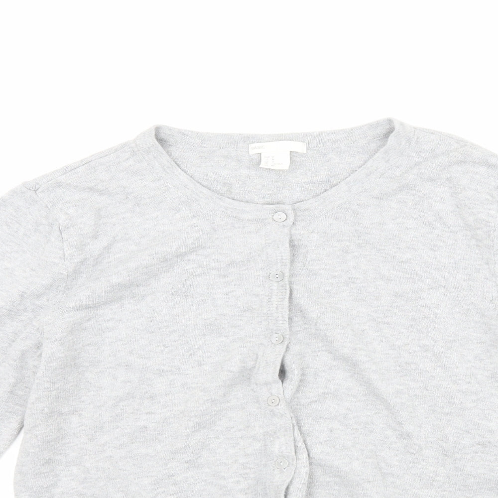 H&M Womens Grey   Cardigan Jumper Size M