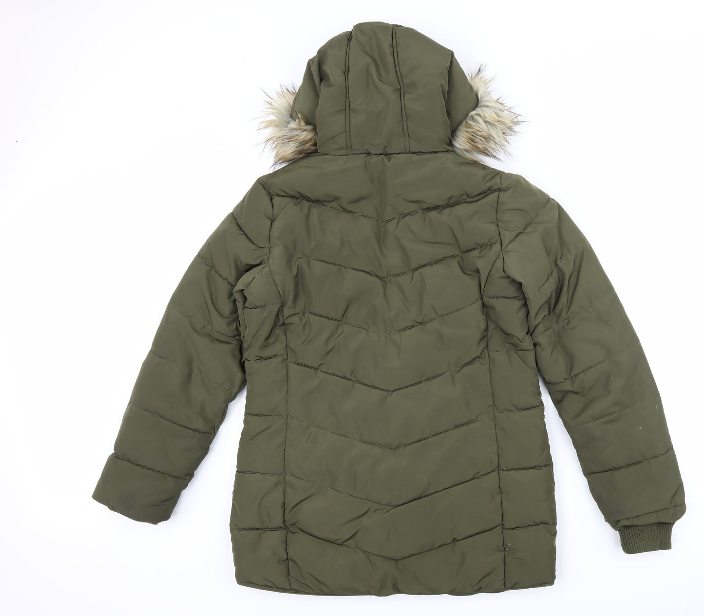 Primark Girls Green   Parka Coat Size 13-14 Years