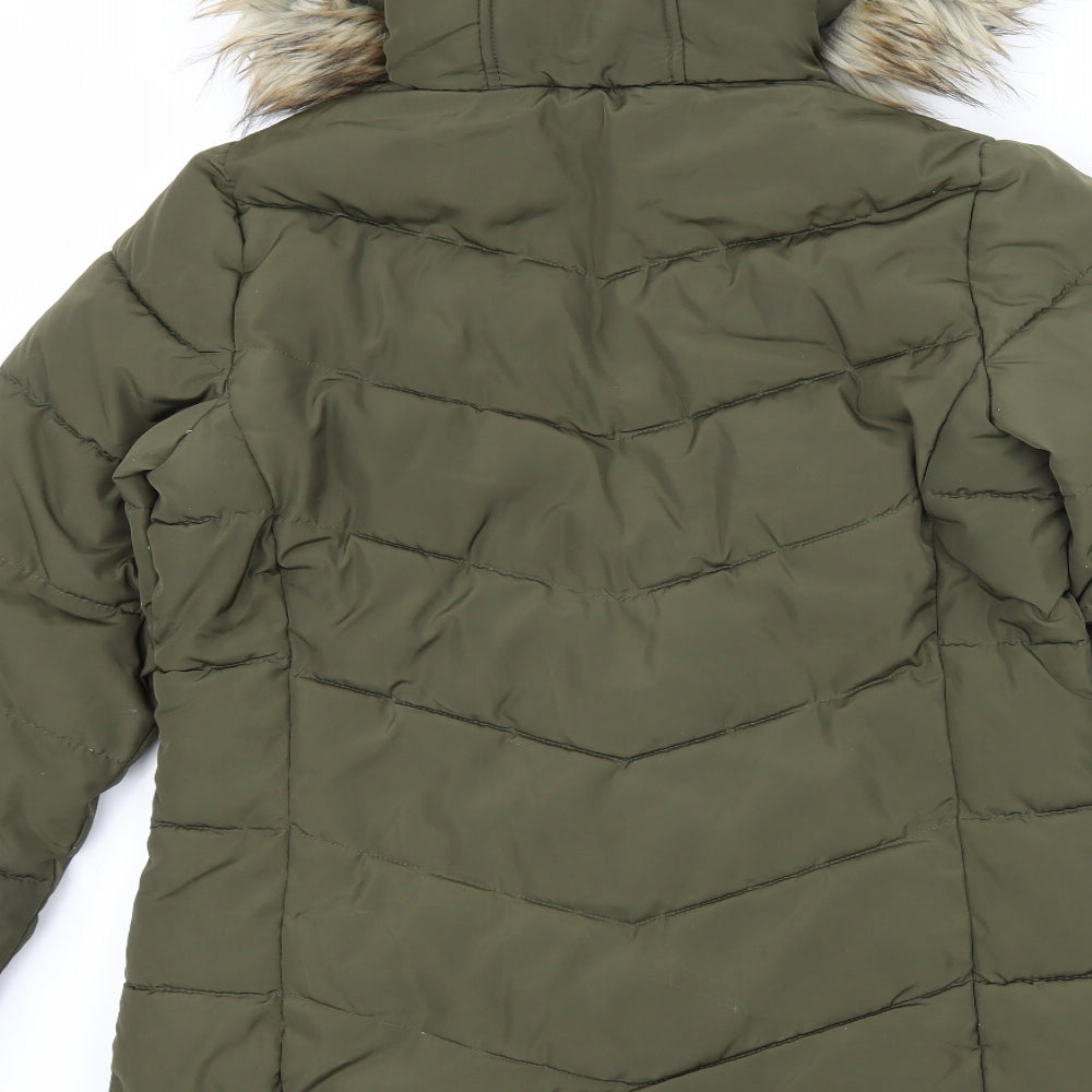 Primark Girls Green   Parka Coat Size 13-14 Years