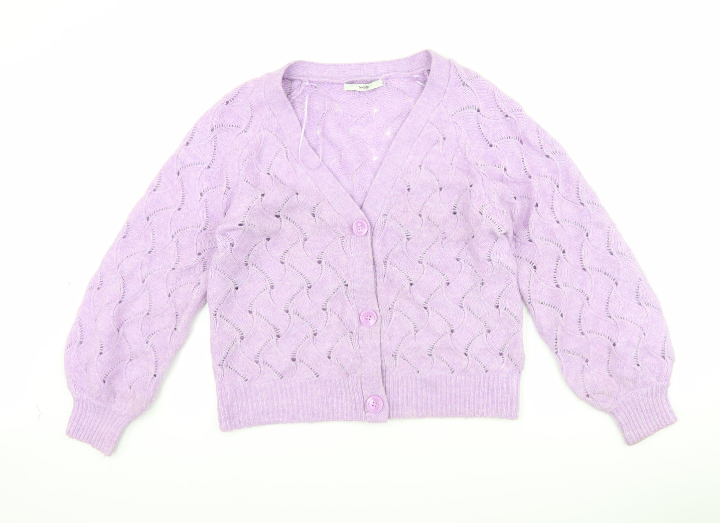 George Womens Purple   Cardigan Jumper Size M