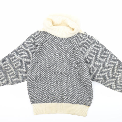 Jump Womens Grey Herringbone  Pullover Jumper Size S