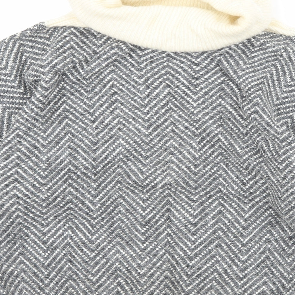 Jump Womens Grey Herringbone  Pullover Jumper Size S