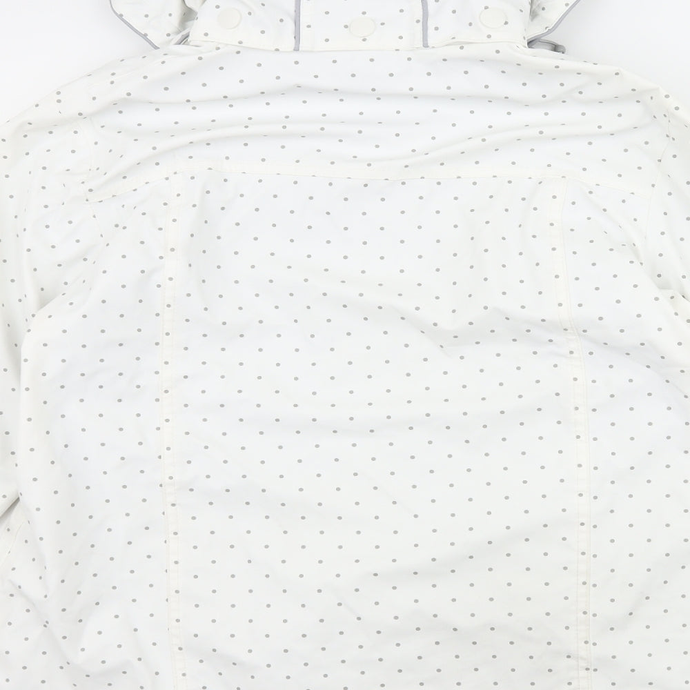 Anna rose Womens White Polka Dot  Rain Coat Coat Size 16
