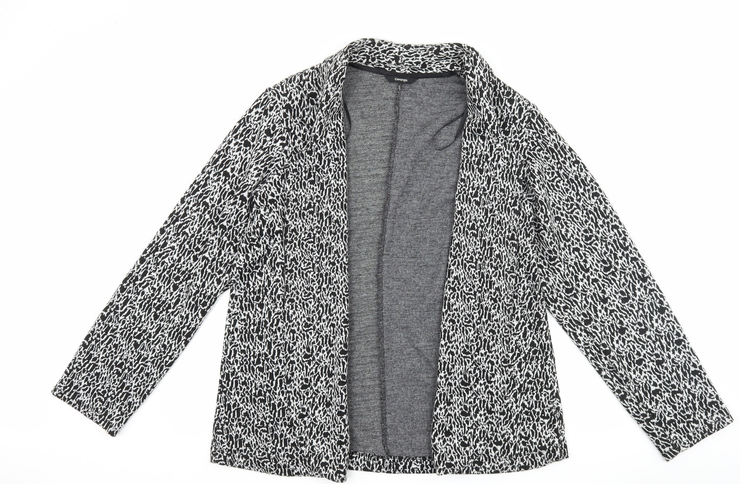 George Womens Black Geometric  Jacket  Size 20