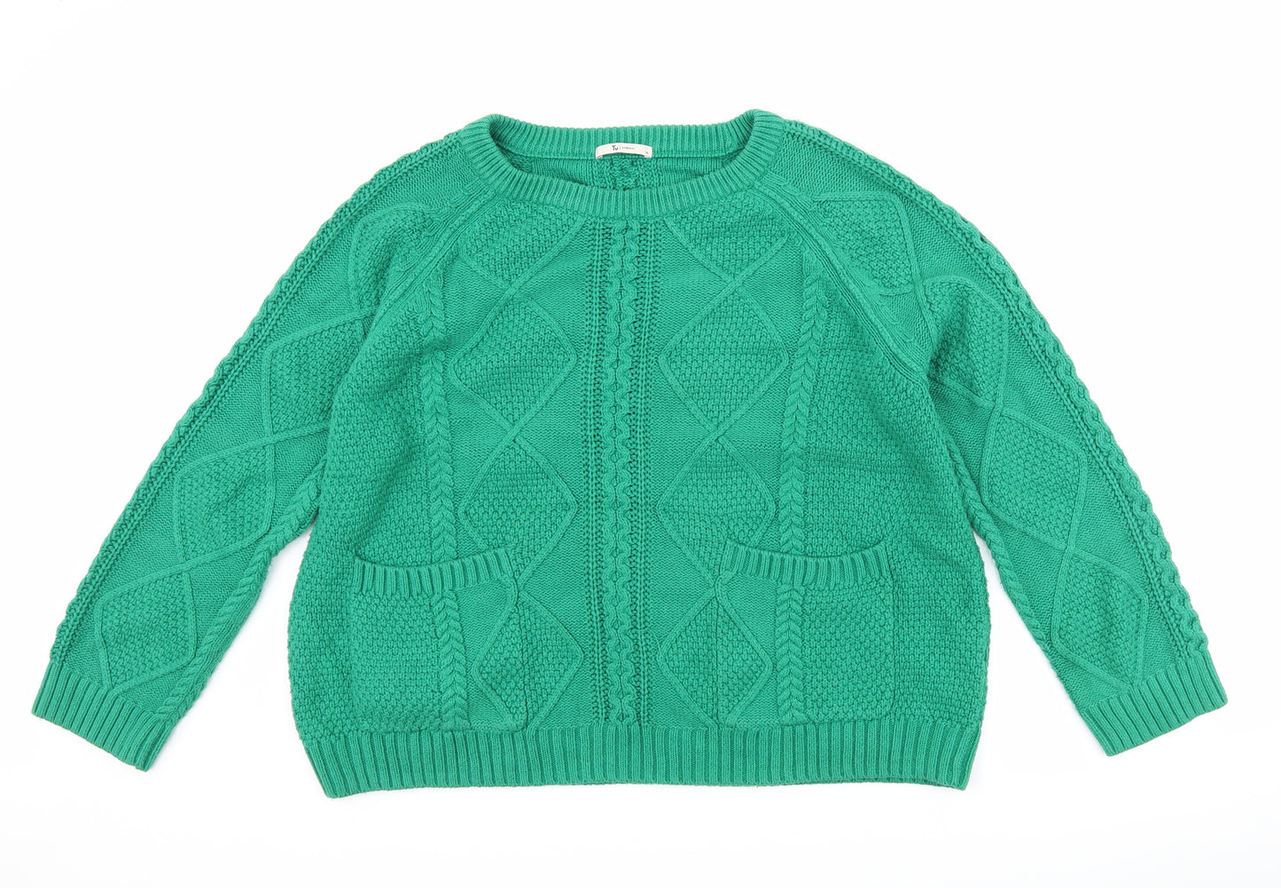 TU Womens Green   Pullover Jumper Size 14