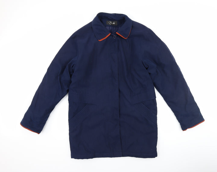 style file Womens Blue Overcoat Coat Size 10
