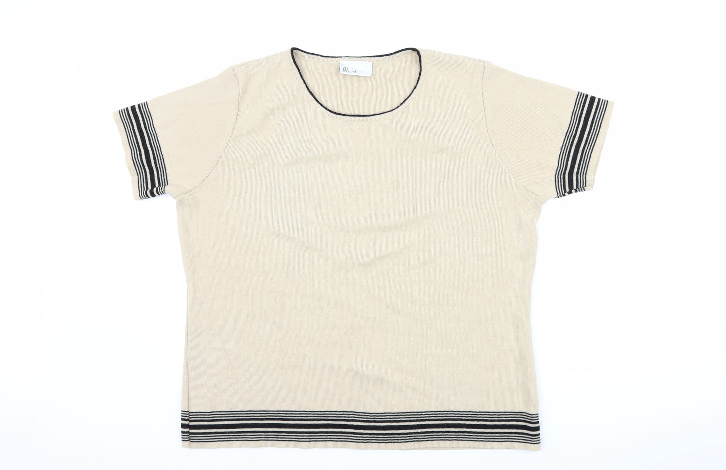 BHS Womens Beige   Basic T-Shirt Size 18