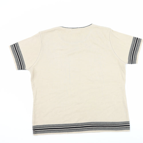BHS Womens Beige   Basic T-Shirt Size 18