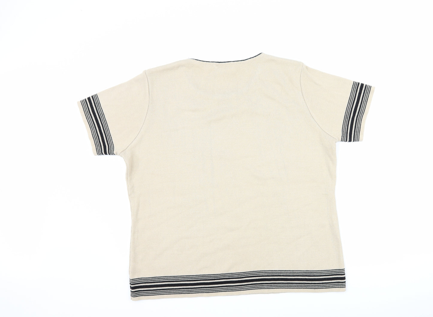 BHS Womens Beige   Basic T-Shirt Size 18
