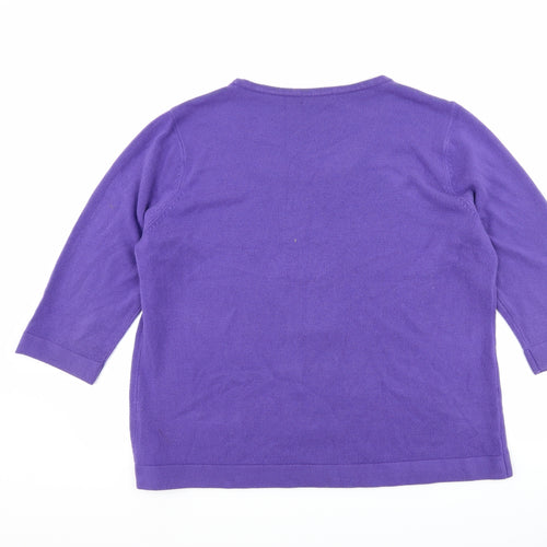 bm Collection Womens Purple   Pullover Jumper Size L