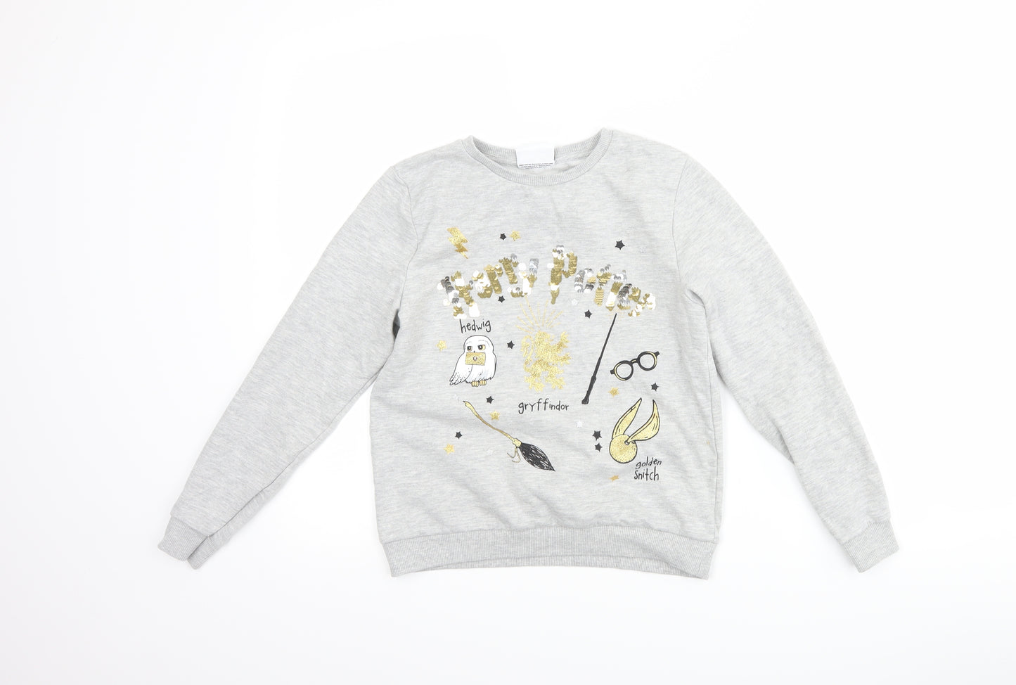 TU Girls Grey   Pullover Sweatshirt Size 11 Years  - Harry potter