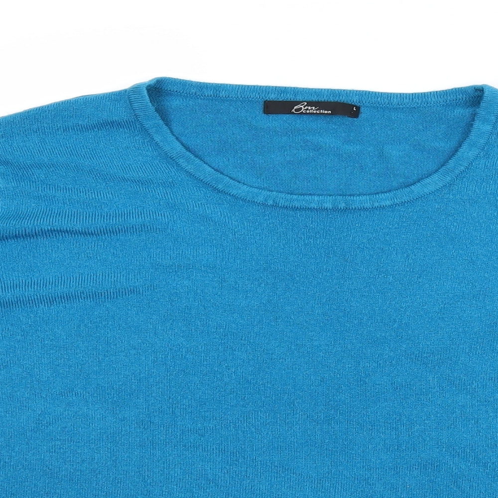 bm Collection Womens Blue   Pullover Jumper Size L
