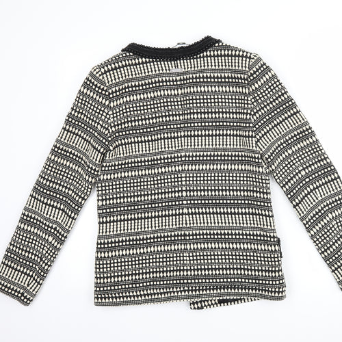 Fracomina Womens Black Geometric  Jacket  Size S