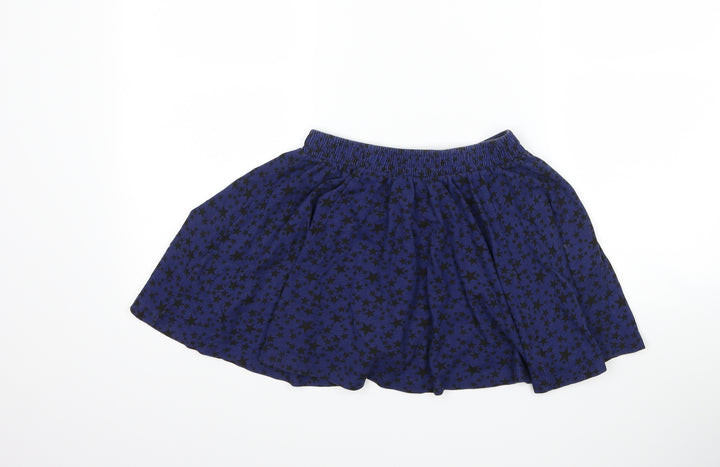 Zara Womens Blue Skater Skirt Size S - Star Print