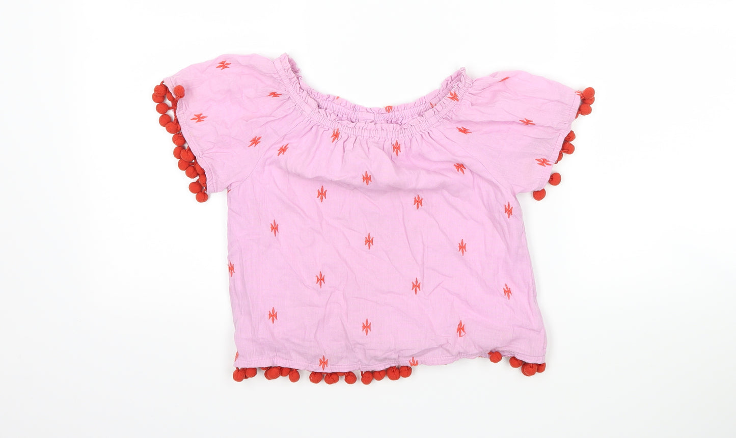 NEXT Girls Purple Polka Dot  Basic T-Shirt Size 4 Years