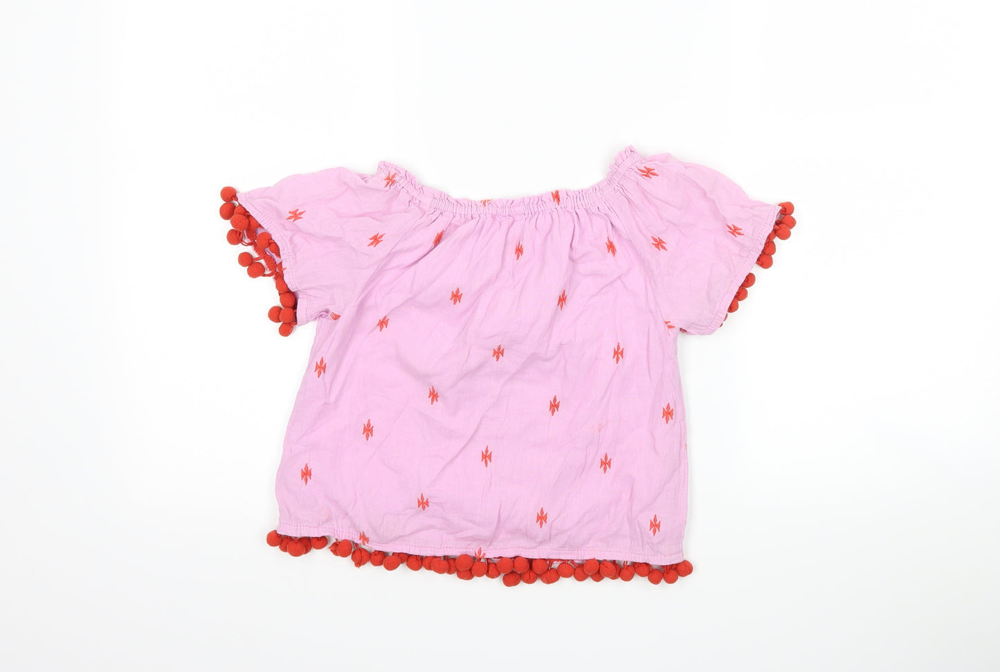 NEXT Girls Purple Polka Dot  Basic T-Shirt Size 4 Years