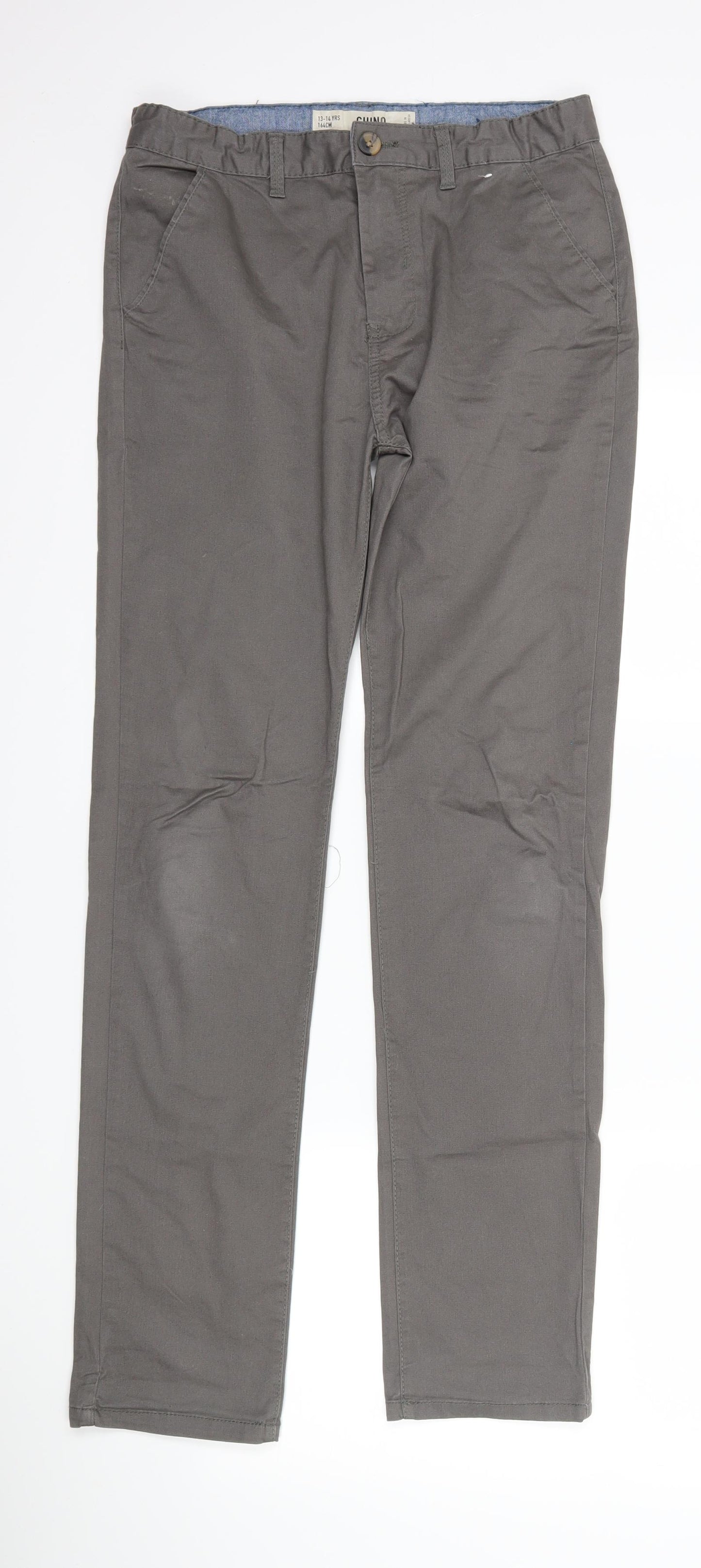 denim co Boys Grey   Chino Trousers Size 13-14 Years