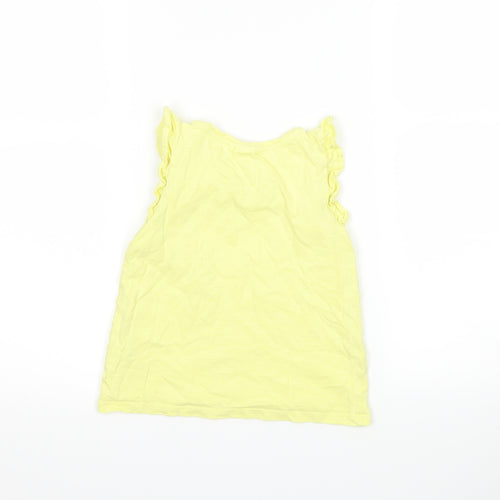 NEXT Girls Yellow   Basic Tank Size 4-5 Years  - chick