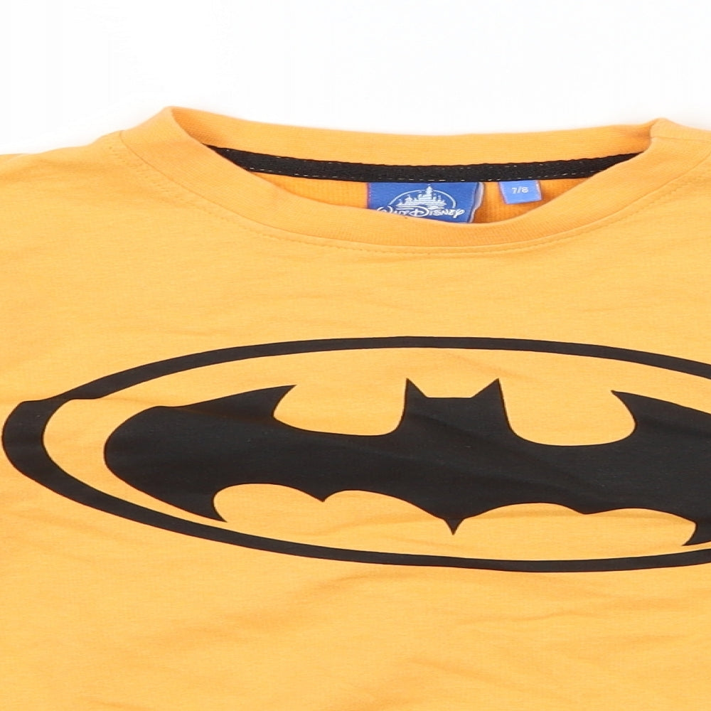 Disney Boys Orange   Pullover Sweatshirt Size 7-8 Years  - batman