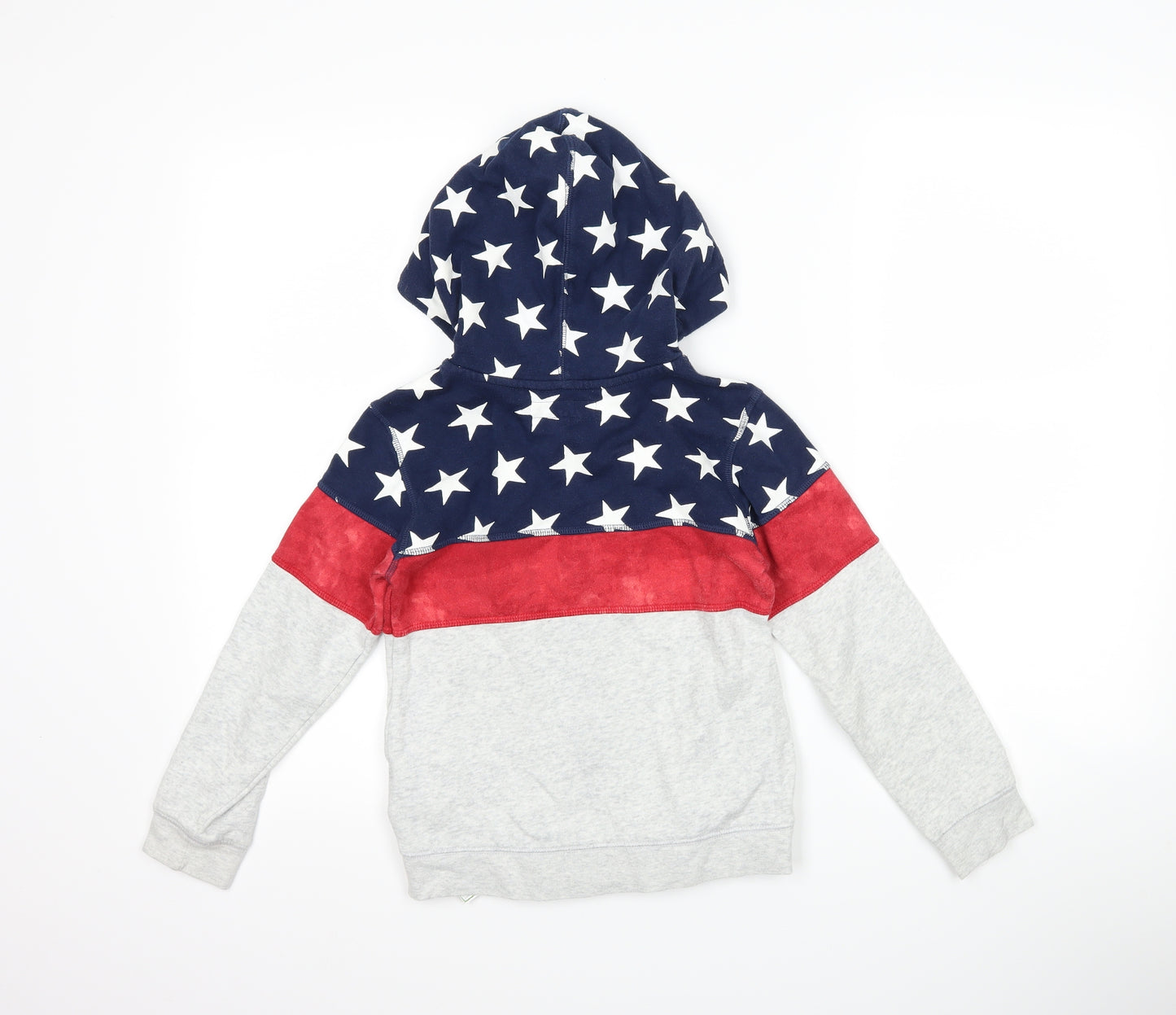 H&M Boys Grey Striped  Full Zip Hoodie Size 7-8 Years