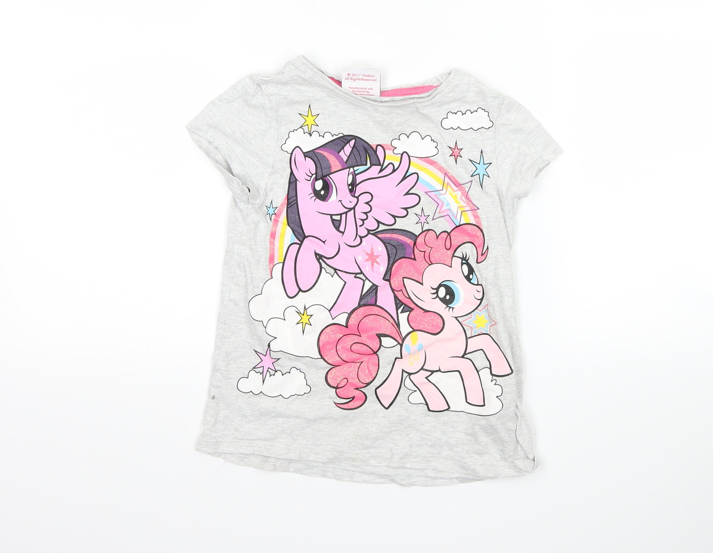 F&F Girls Grey   Basic T-Shirt Size 5-6 Years  - My Little Pony