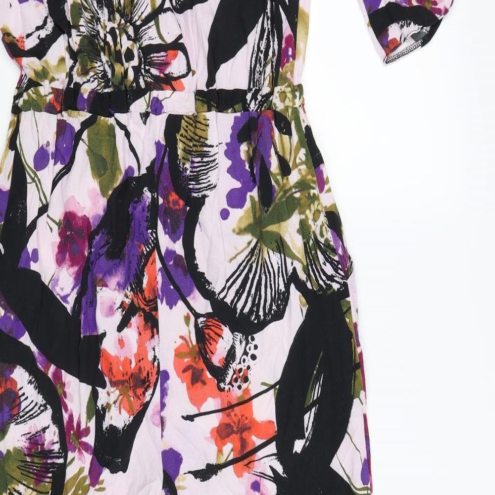 F&F Womens Pink Floral  Jumpsuit One-Piece Size 10 L27 in