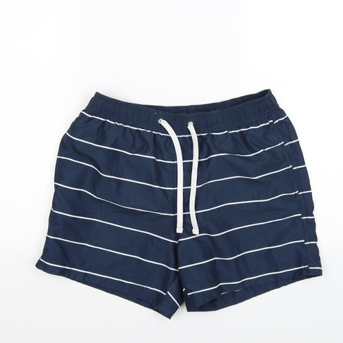 H&M Mens Blue Striped  Sweat Shorts Size S - swim wear