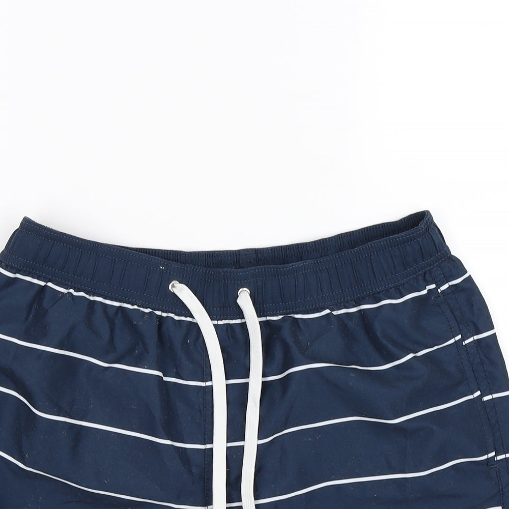 H&M Mens Blue Striped  Sweat Shorts Size S - swim wear