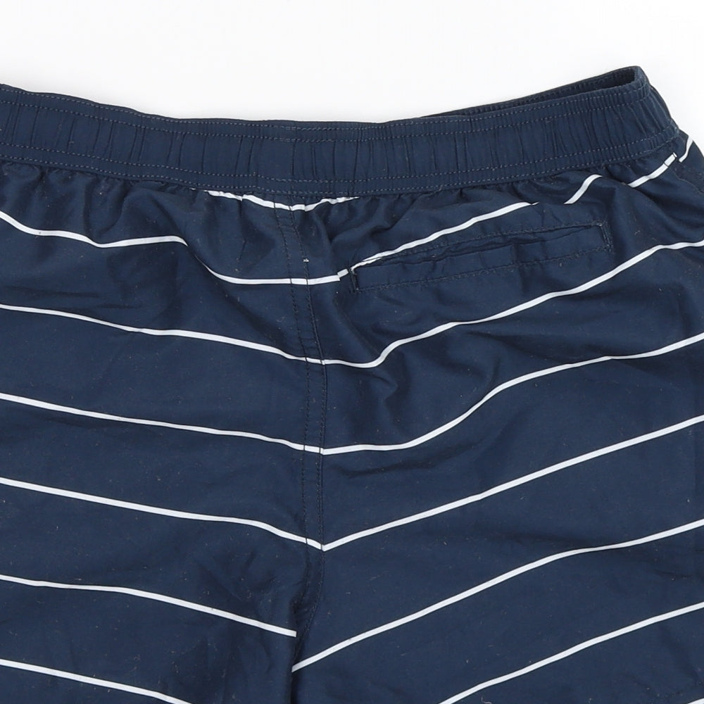 H&M Mens Blue Striped  Sweat Shorts Size S - swim wear