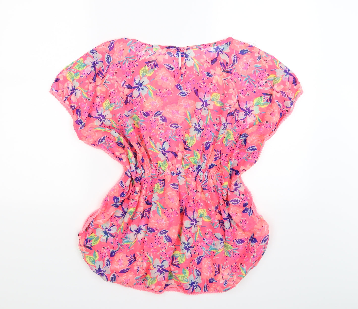 Primark Girls Pink Floral  Kimono T-Shirt Size 11-12 Years  - beach wear