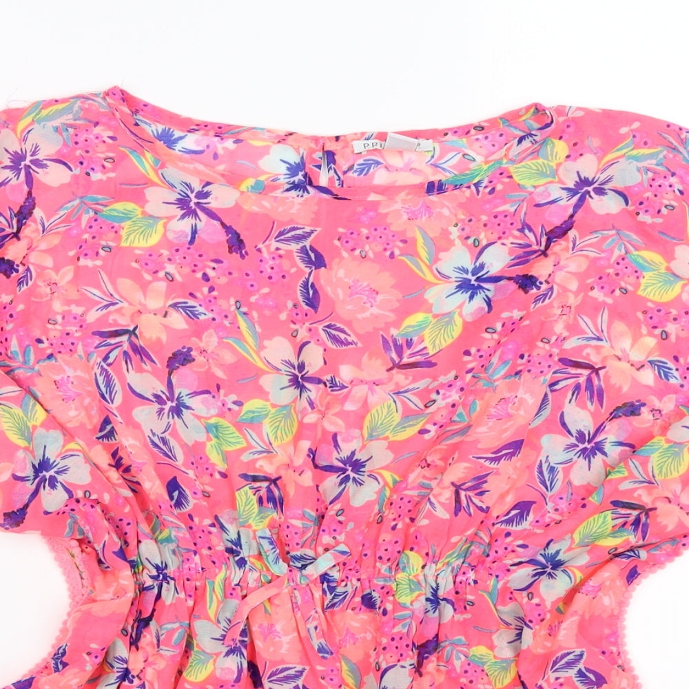 Primark Girls Pink Floral  Kimono T-Shirt Size 11-12 Years  - beach wear