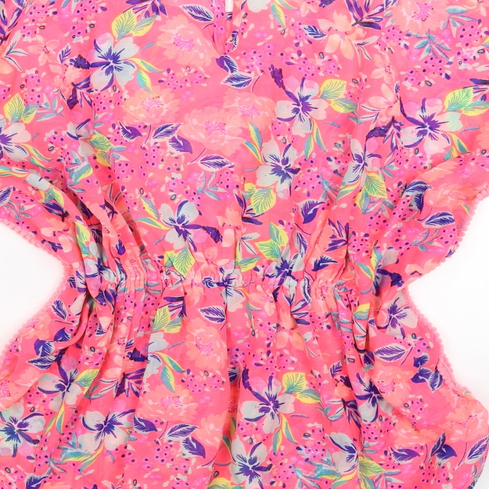 Primark Girls Pink Floral  Kimono T-Shirt Size 11-12 Years  - beach wear