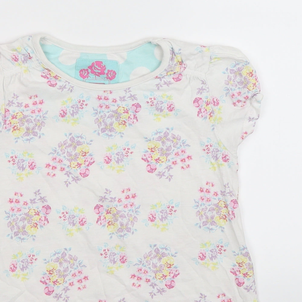 TU Mens White Floral   T-Shirt Size 7XL