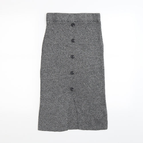 Marks and Spencer Womens Grey  Knit Straight & Pencil Skirt Size 10