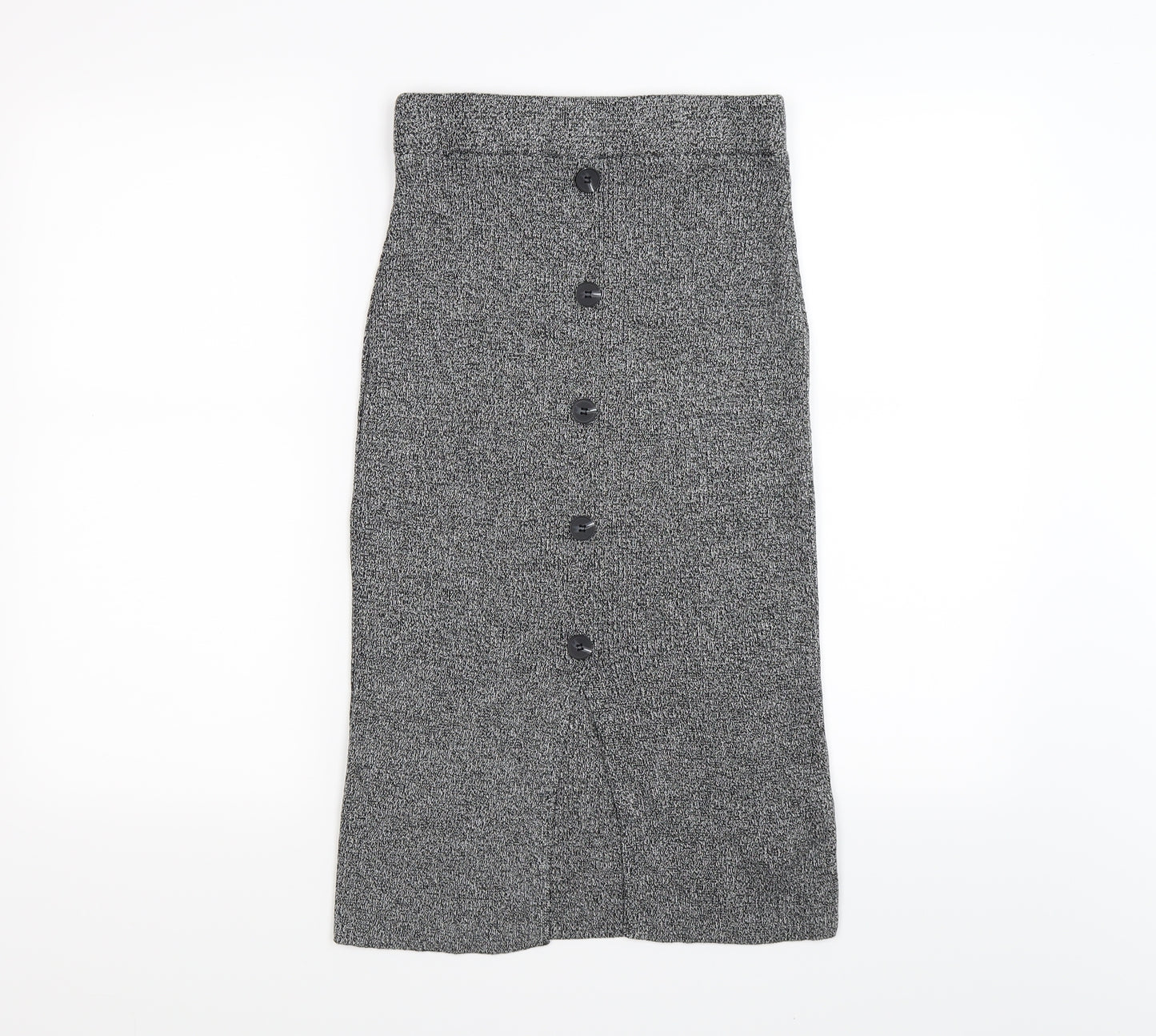Marks and Spencer Womens Grey  Knit Straight & Pencil Skirt Size 10