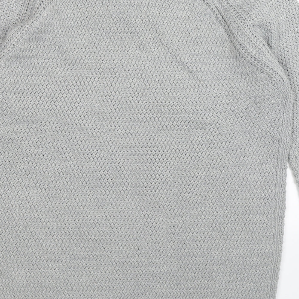 Brave Soul Mens Grey  Knit Pullover Jumper Size M
