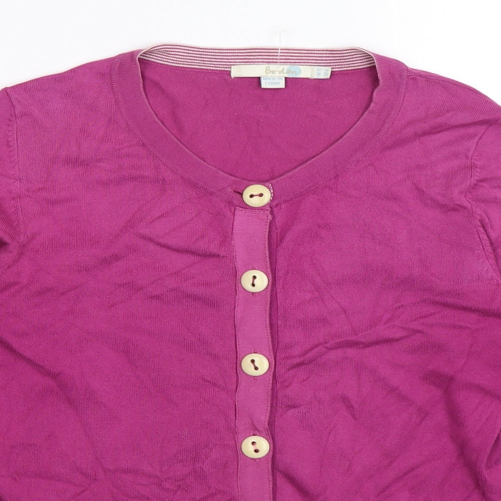 Boden Womens Purple  Knit Cardigan Jumper Size 12