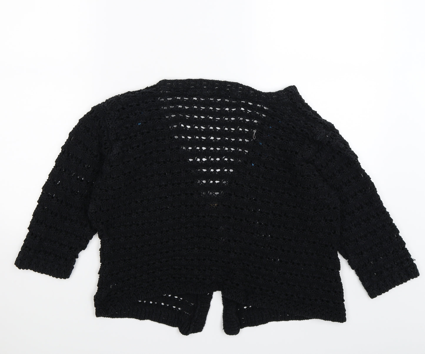 M&Co Womens Black  Crochet Cardigan Jumper Size 2XL