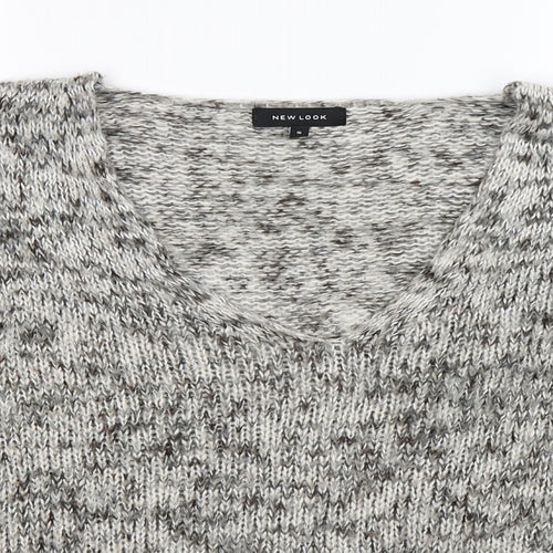 New Look Womens Grey  Knit Pullover Jumper Size S
