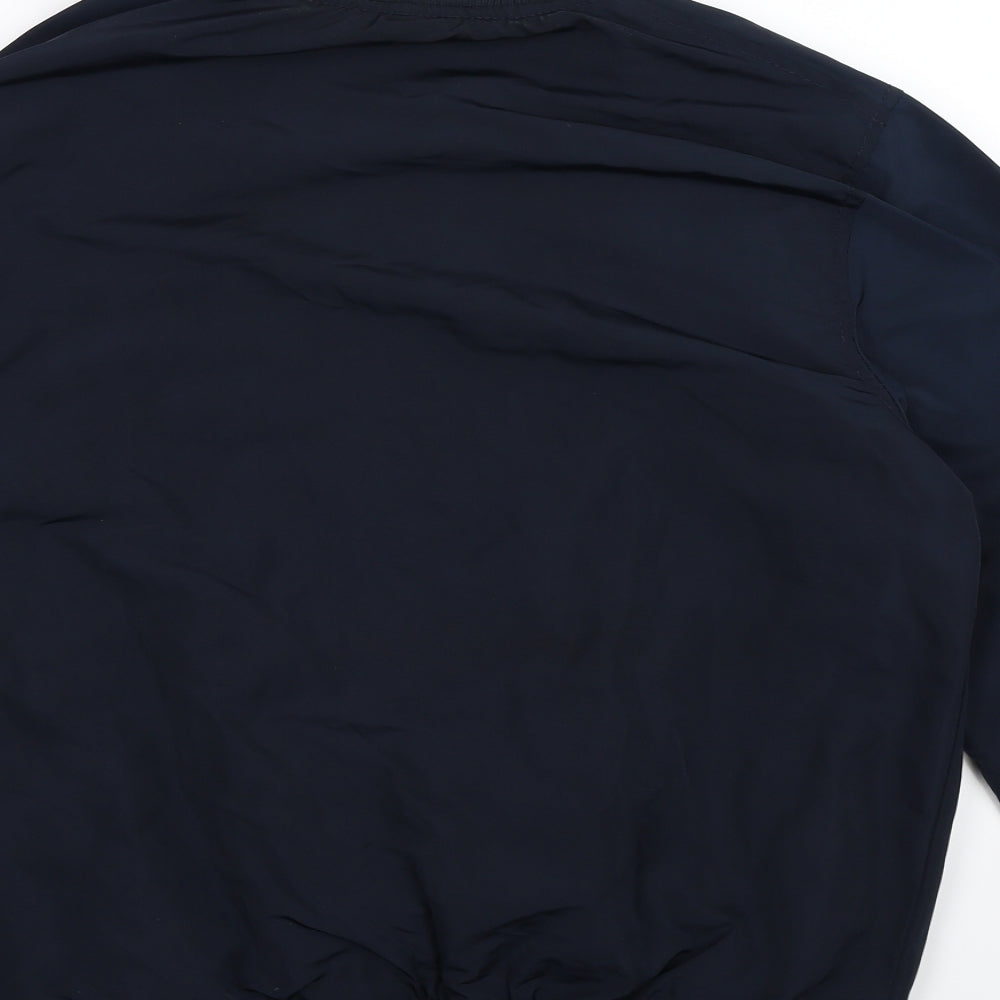 Brave Soul Mens Blue Striped  Varsity Jacket Jacket Size L