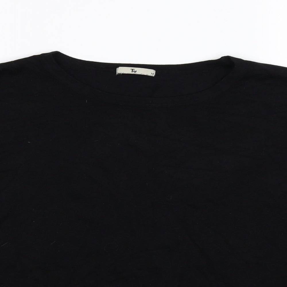 TU Womens Black  Knit Pullover Jumper Size 14