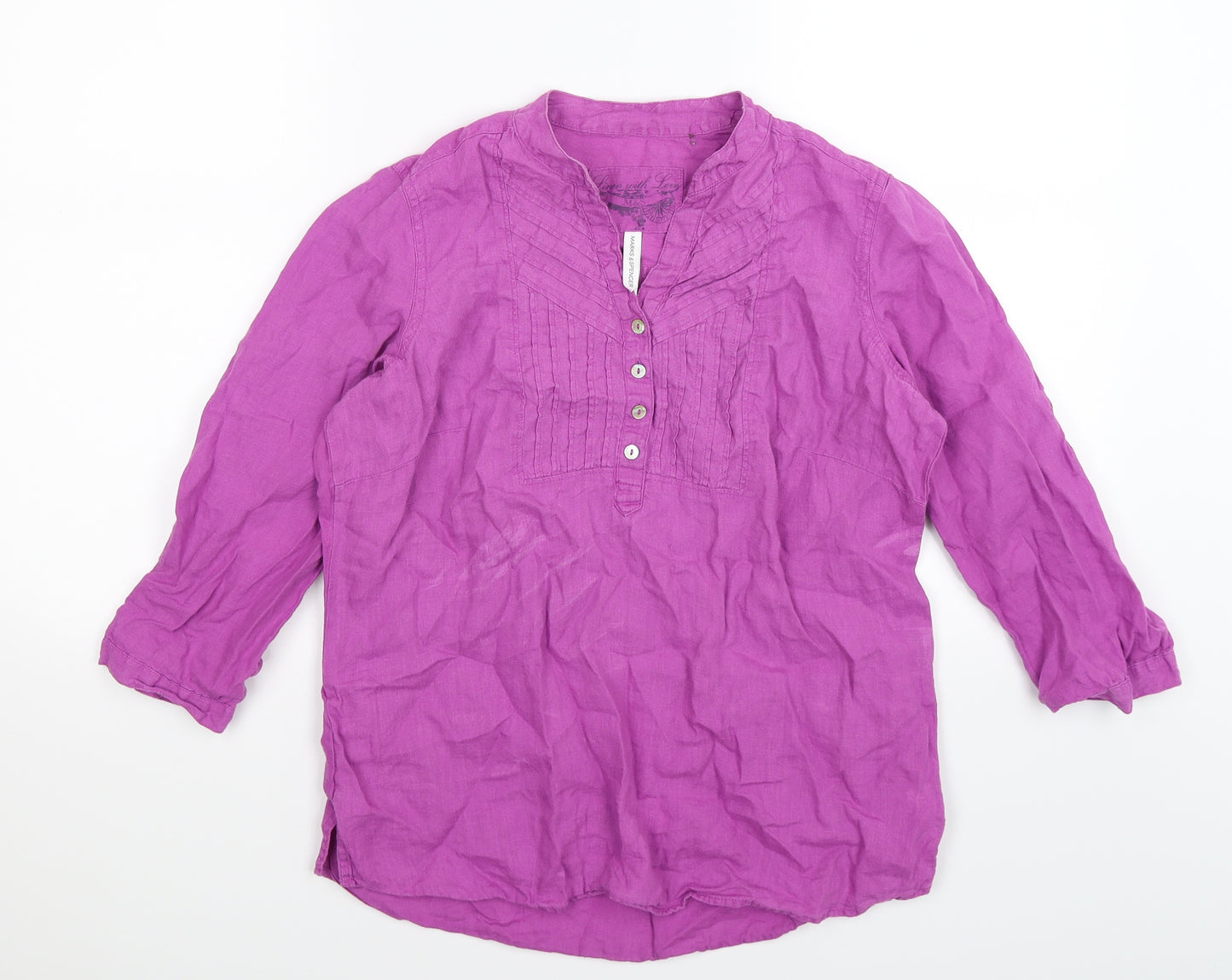 Marks and Spencer Womens Purple   Basic Blouse Size 10
