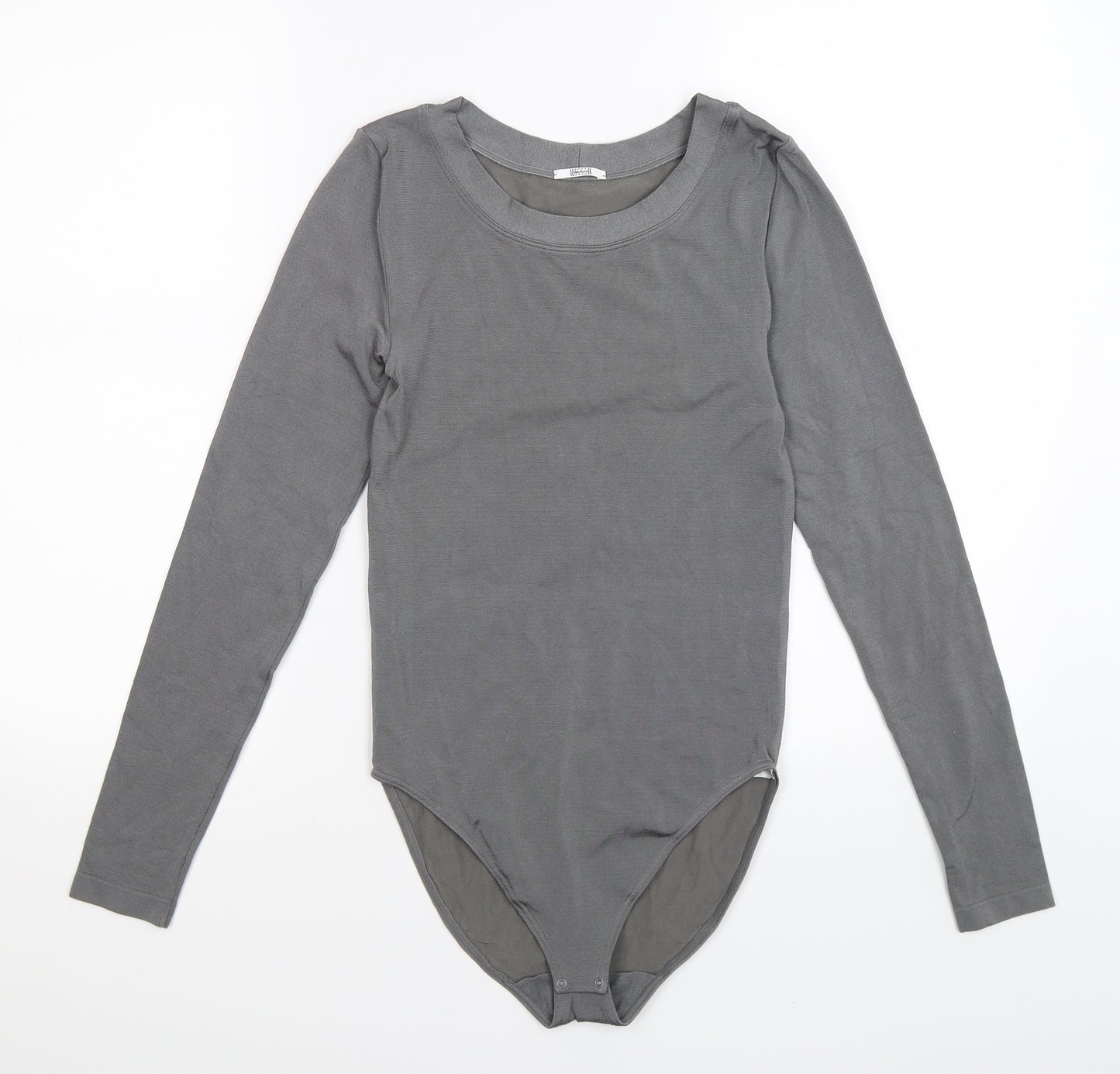 Wolford Womens Silver  Knit Bodysuit One-Piece Size M