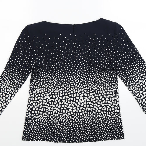 Ann Taylor Womens Blue Polka Dot  Basic Blouse Size S