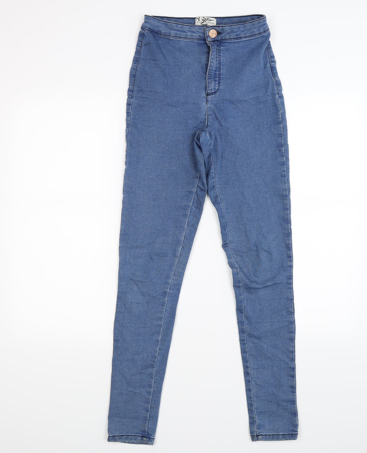 Miss Selfridge Womens Blue Denim Jegging Leggings Size 8 L29 in
