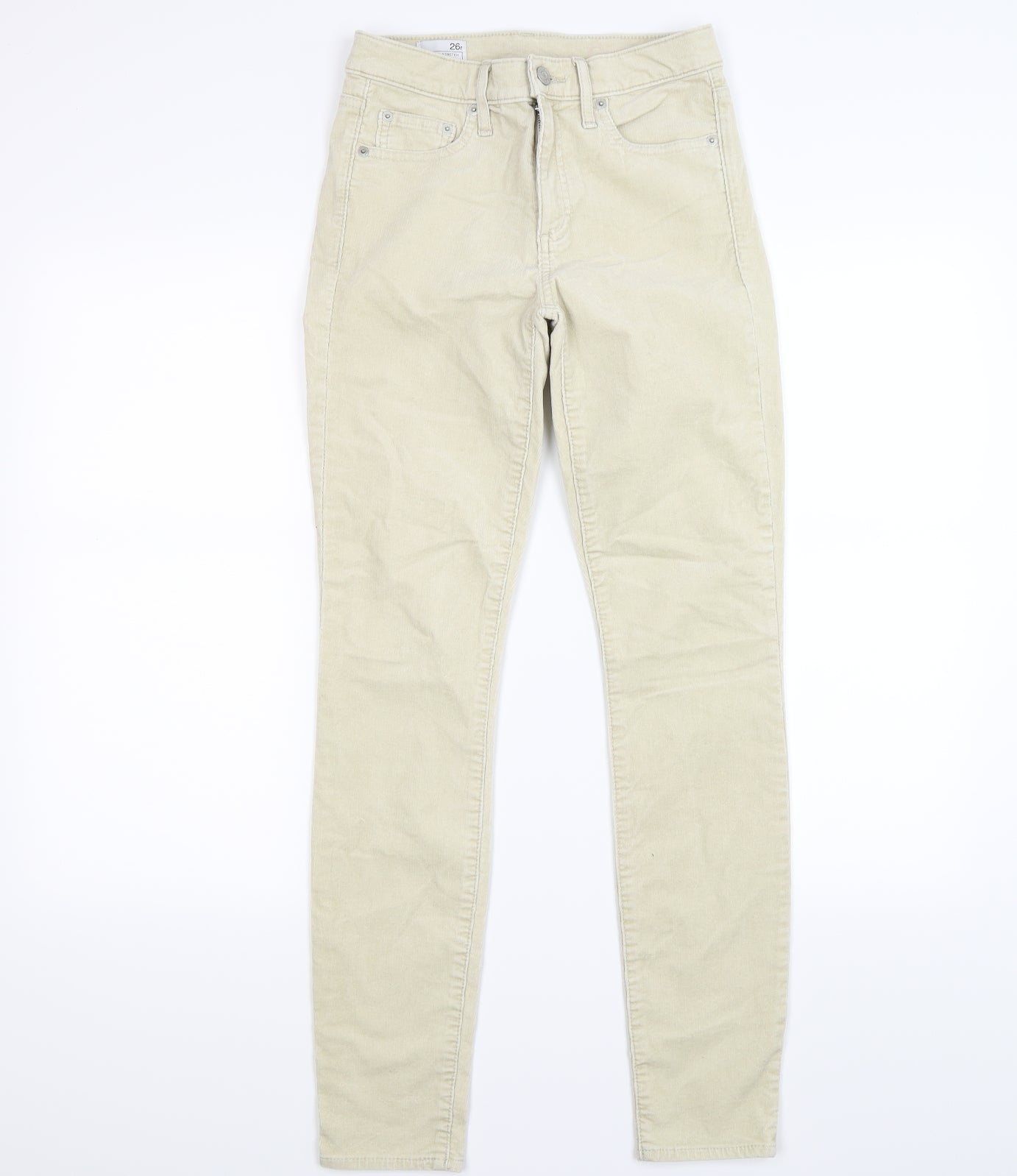 Gap Womens Ivory Striped Corduroy Skinny Jeans Size 8 L29 in - Modern Stretch