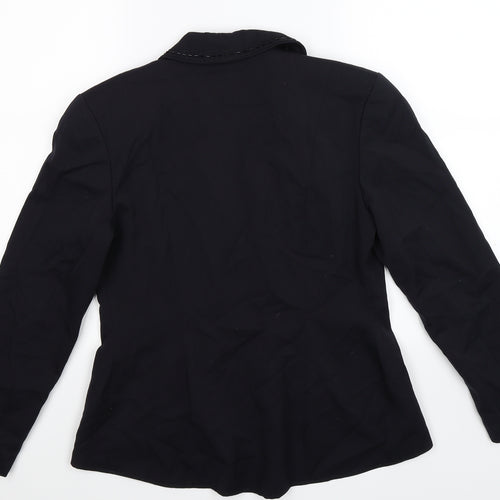 SHE Womens Black Flecked  Jacket Blazer Size 10