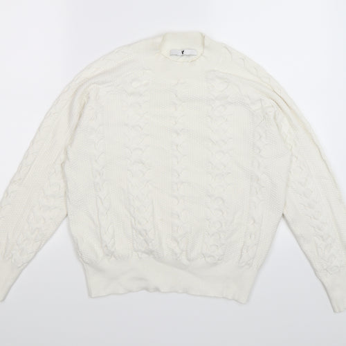 Very Womens White  Knit Pullover Jumper Size 14