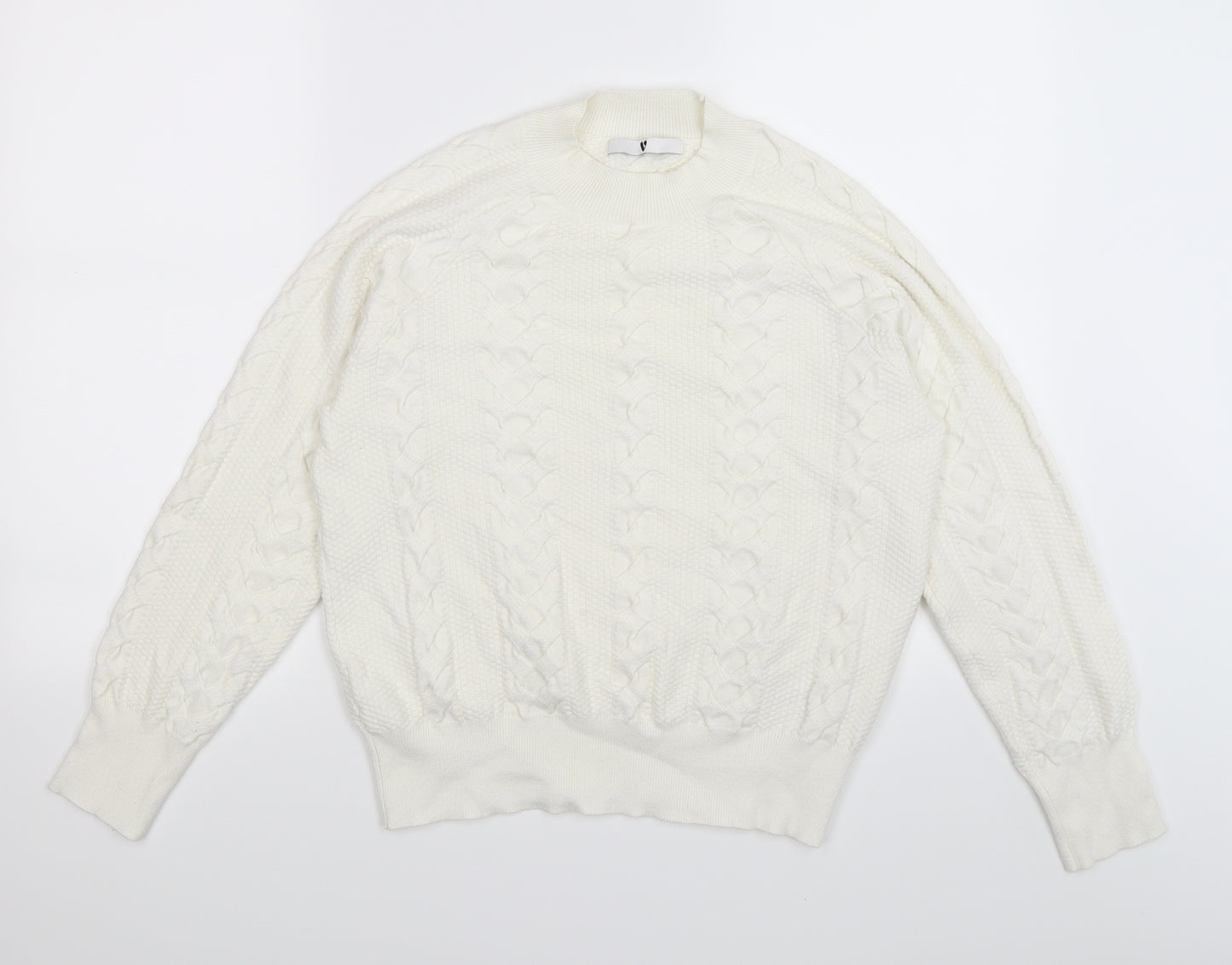 Very Womens White  Knit Pullover Jumper Size 14