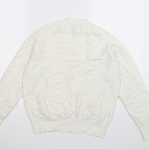 Very Womens White  Knit Pullover Jumper Size 14